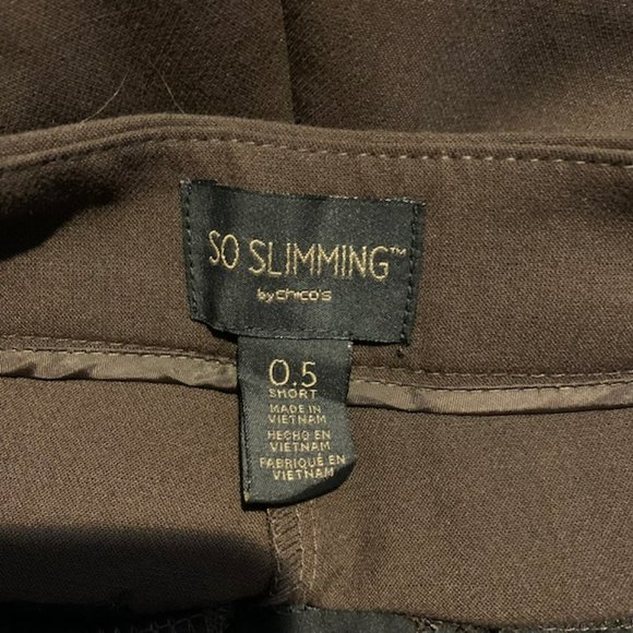 Chico's So Slimming Brown Pants Size S/6 Short - Picture 9 of 9